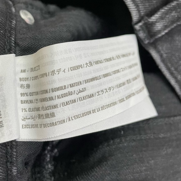 Abercrombie & Fitch The Ankle Straight Ultra High Rise Denim Jeans Black Sz 29/8 - Picture 8 of 8